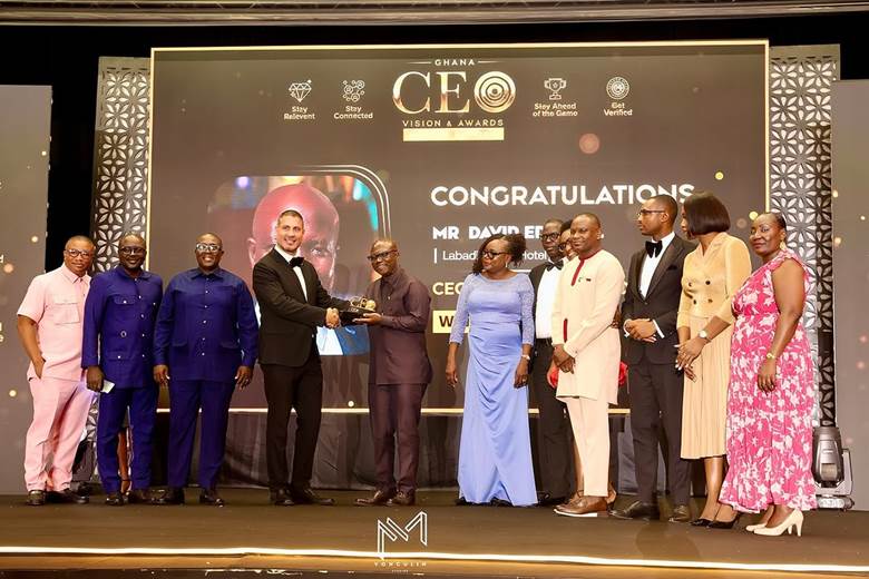 Mr. David Eduaful, was named CEO of the Year (Hospitality Category) for the third consecutive time at the prestigious 4th Ghana CEO Vision and Awards.