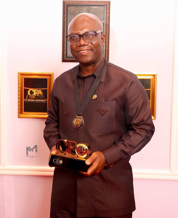 Mr. David Eduaful, was named CEO of the Year (Hospitality Category) for the third consecutive time at the prestigious 4th Ghana CEO Vision and Awards.