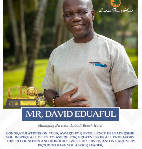 Mr. David Eduaful received the ‘Excellence in Leadership Award’